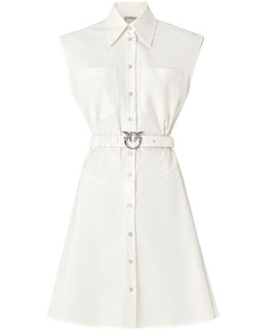Pinko Kleid Anaceta Abito Popeline Abito - Weiß