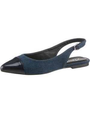Aniston PLUS Riemchenballerina - Schwarz