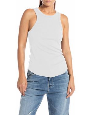 Replay Ripptanktop Im Slim Fit - Blau