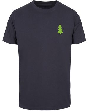 Merchcode T-Shirt Christmas Vibes - Blau