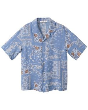 Mango Hemd Madras - Blau