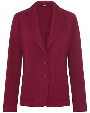 Olsen Blazer, Klassischer Reverskragen Mit Knopfleiste - Rot