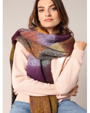 Deeluxe Schal Check - Braun