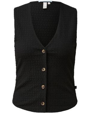 QS T-Shirt - Schwarz