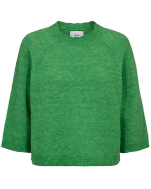 Numph 3/4 Ärmel-Strickpullover Nuriette Selma Pullover - Grün