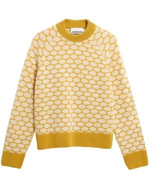 ARMEDANGELS Strickpullover Multi Dots - Gelb