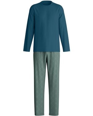 CALIDA Pyjama Lang Relax Streamline - Blau
