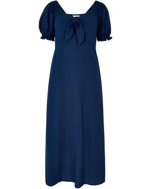 Apricot Kleid - Blau