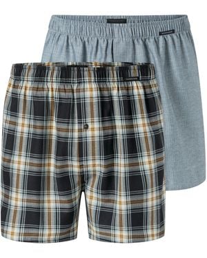 Schiesser Boxershorts Web - Blau