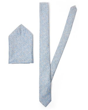 Roy Robson Set: Fliege Und Einstecktuch - Blau