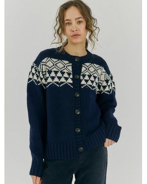 NORR Strickjacke Fair - Blau