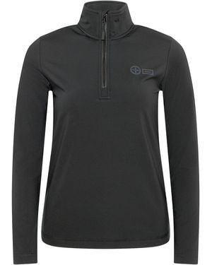 Chiemsee Fleecepullover Mit Auffälligem Plusminus-Print - Schwarz