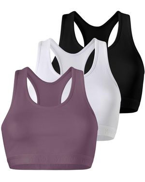 Yenita Bustier 3Er Set Sports-Collection Mit Breiten Trägern - Lila