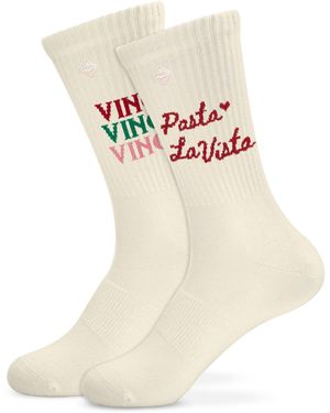 J.Clay Tennissocken Set Vino & Pasta Doppelpack Made - Weiß
