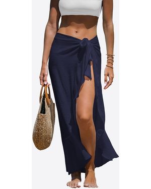 CUPSHE Rock Side Tie Midi Sarong - Blau