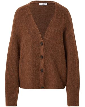 EDITED Strickjacke Aus Wollmix Onorina - Braun