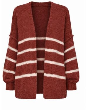 Worldclassca Strickjacke Strick Jacke Mit Streifen - Rot