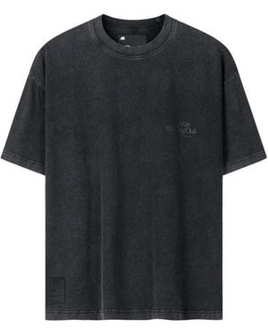 Another Cotton Lab T-Shirt Tone On Tone - Schwarz