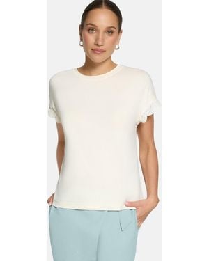 Zero Shirt Mit Spitze - Weiß