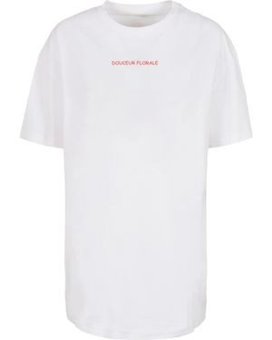 Merchcode T-Shirt Douceur Florale - Weiß