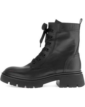 Gabor Boots Schnürstiefelette Damen 71.852.27 Echtleder - Schwarz