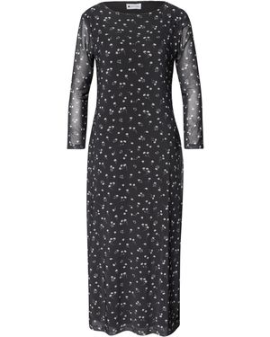 Street One Midikleid Aus Mesh Mit Floralem Muster - Schwarz
