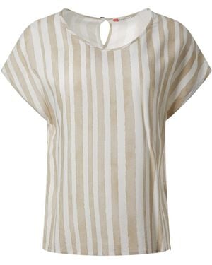 Timezone Kurzärmliges Oversize Shirt Casual - Weiß