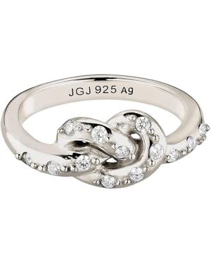 Elli Jewelry Ring Brezel - Weiß