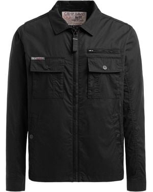 Camp David Leichte Kurzjacke Im Utility-Stil Mit Paper-Coating - Schwarz