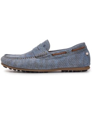 Floris Van Bommel Mokassin De Drijver 02 - Blau