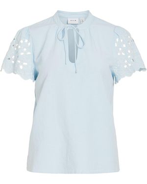 Vila Bluse Pipa - Blau