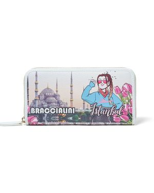 Braccialini Portemonnaie Istanbul Postcards Wallet - Blau