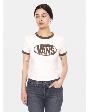 Vans Shirt W Center Chest Ringer T Egret - Weiß