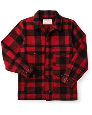 Filson Übergangsjacke Mackinaw Wool Cruiser Jacket/ Plaid - Rot