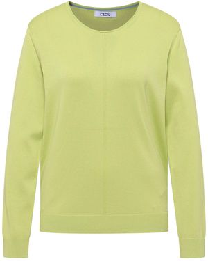 Cecil Basic Pullover Mit V-Neck - Grün
