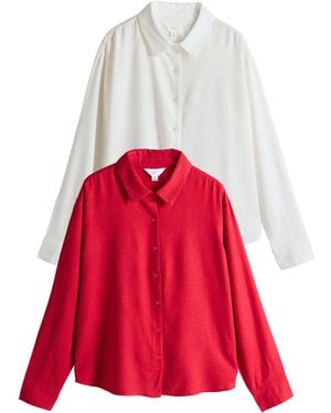 The Set Bluse - Rot