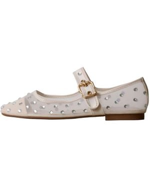 Super Mode Ballerina M&M Mira Max Ballerinas Mit Riemchen - Weiß
