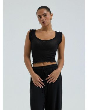 Seamless Basic Top Cotton - Schwarz
