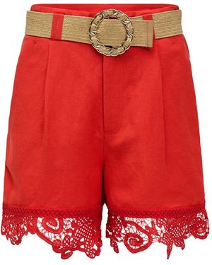 Salsa Jeans Shorts High Rise - Rot