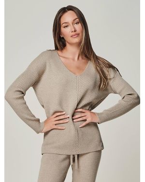 YOU LOOK PERFECT Pullover Blossom - Natur