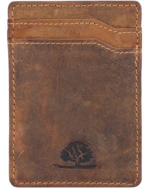 Greenburry Vintage Kreditkartenetui Leder 7 Cm - Braun