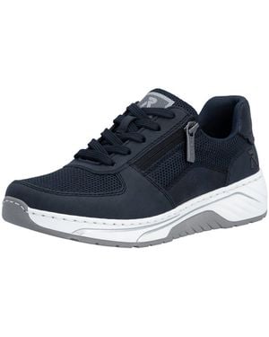 Rieker Sneaker Schnürschuh, Halbschuh, Freizeitsneaker Mit Reißverschluss - Blau