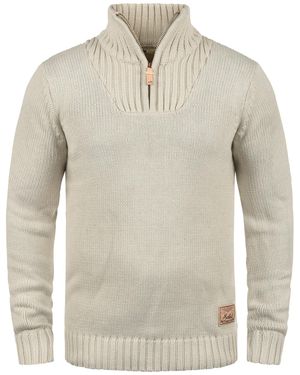 Solid Strickpullover Petro - Weiß