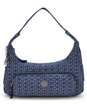 Kipling Schultertasche Denim Love, Polyester - Blau
