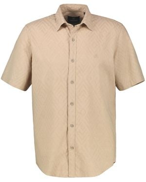 Lerros Stylishes Kurzarmhemd Mit Feiner Diamant-Struktur - Natur