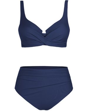 CUPSHE Bikini Wrapped Front - Blau