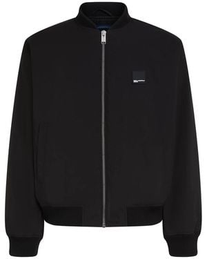 KARL LAGERFELD Jacke Bomberjacke Mit Reißverschluss - Schwarz