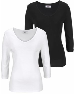 Flashlights V-Shirt 2Er-Pack - Schwarz