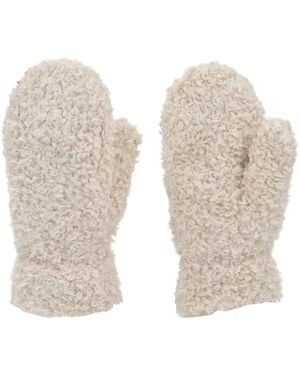 styleBREAKER Fäustlinge Teddy Fäustlinge Mit Fleece Futter - Natur