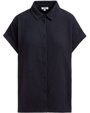 SOCCX Ärmellose Musselin-Bluse Mit Rückenprint - Blau